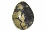 Septarian Dragon Egg Geode - Black Crystals #224199-2